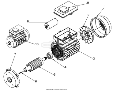 Part Location Diagram of 10259BGS Briggs and Stratton Flange plate soga 1.2kw